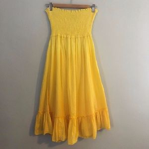 LanZ strapless yellow sundress